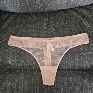 Victoria's Secret Soft Pink Lace Thong